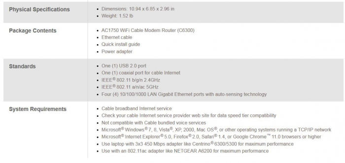 Netgear AC1750 WiFi Cable Modem Router Combo - Image 5